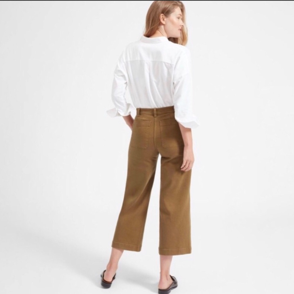 Everlane The Wide Leg Crop Pants High Rise 10